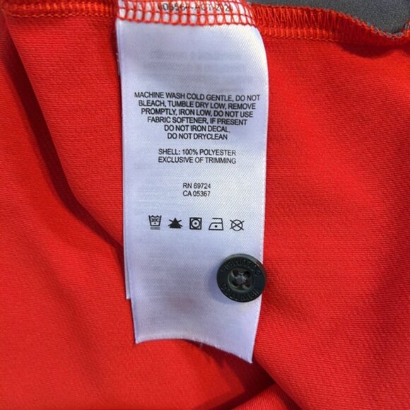 Columbia men’s medium polo shirt color block red grey short sleeve - Picture 3 of 7